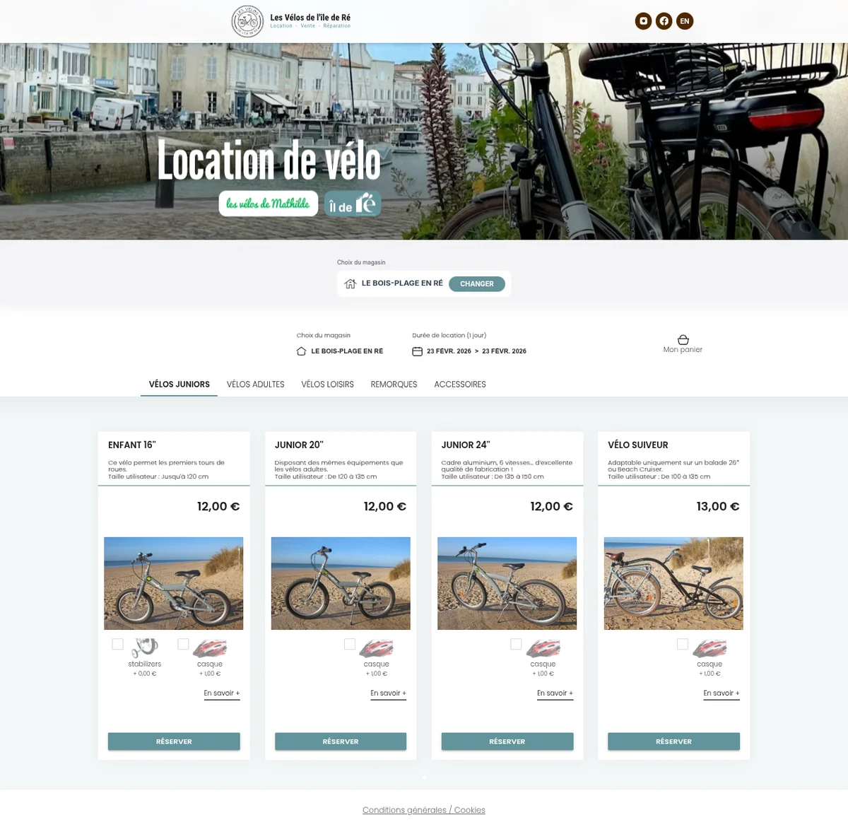 Site client avec module de réservation Ski-Loc intégré